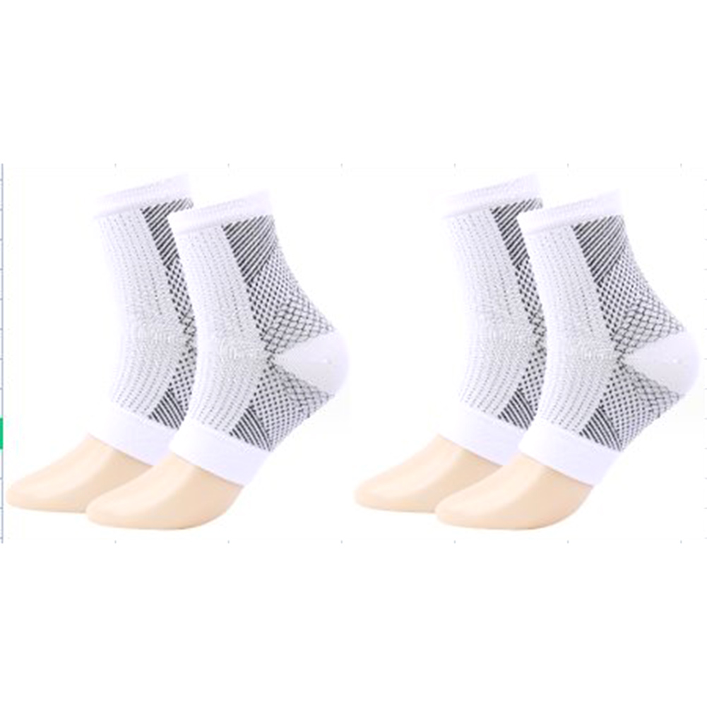 2 Paar Compressie Sokken Enkelcompressiemouwen Beugels Boog Ondersteuning Neuropathie Soothe Sokken Voor Dames Nano Sotesocks Voor Mannen: L/xl / Black