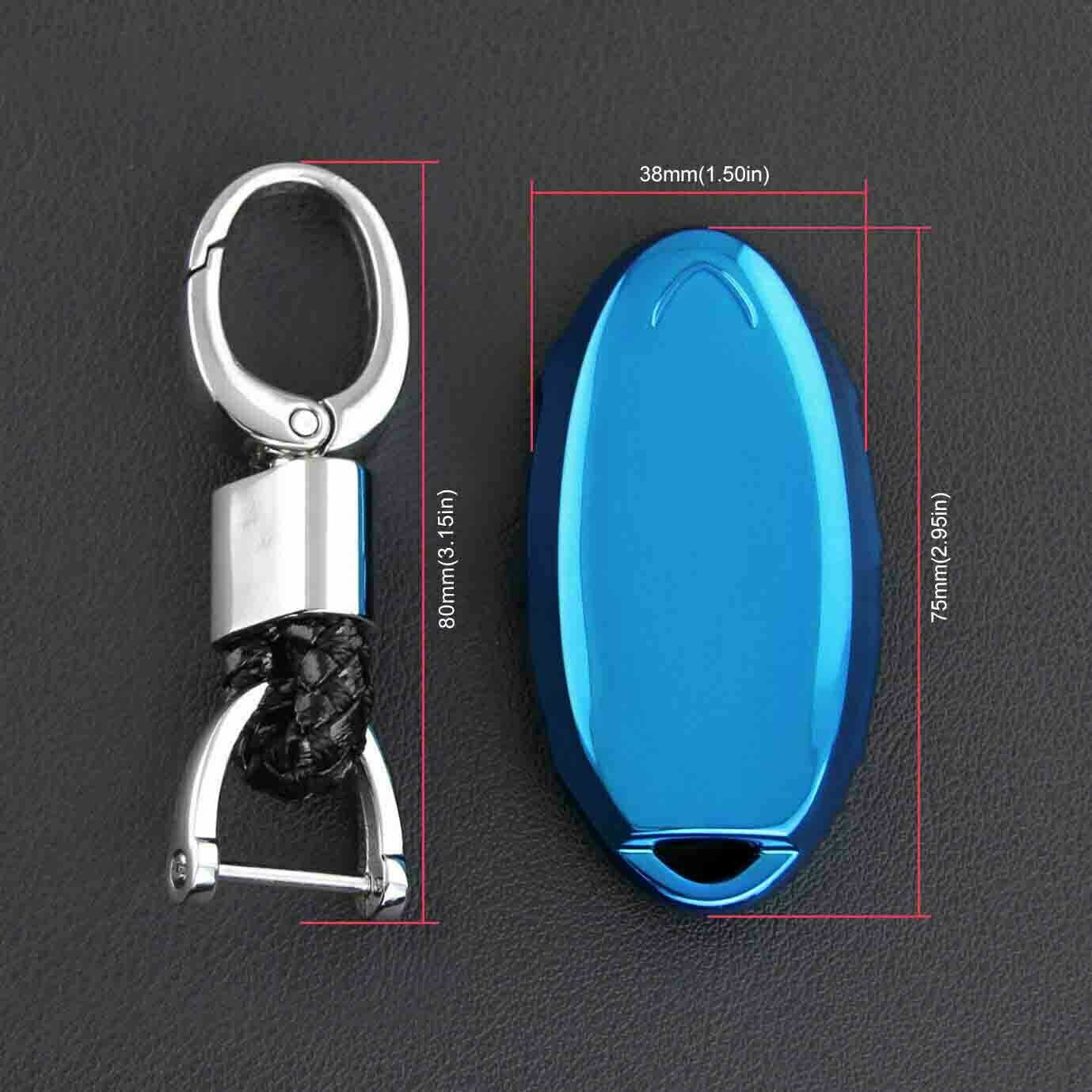 TPU Remote Car Key Case Cover Keychain Fob For Nissan-Infiniti Ring Fob Keyless Entry Smart Key Fob 4-key Key Shell