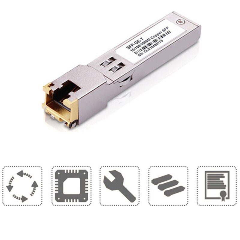 SFP Modulo RJ45 Interruttore Gbic 10/100/1000 Connettore SFP In Rame RJ45 Modulo SFP Gigabit Ethernet Porta