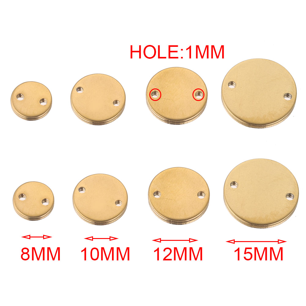 Connettori per orecchini con ciondoli placcati in oro con struttura a doppio foro in acciaio inossidabile da 20 pezzi per la creazione di gioielli tutto'ingrosso: S / Viola