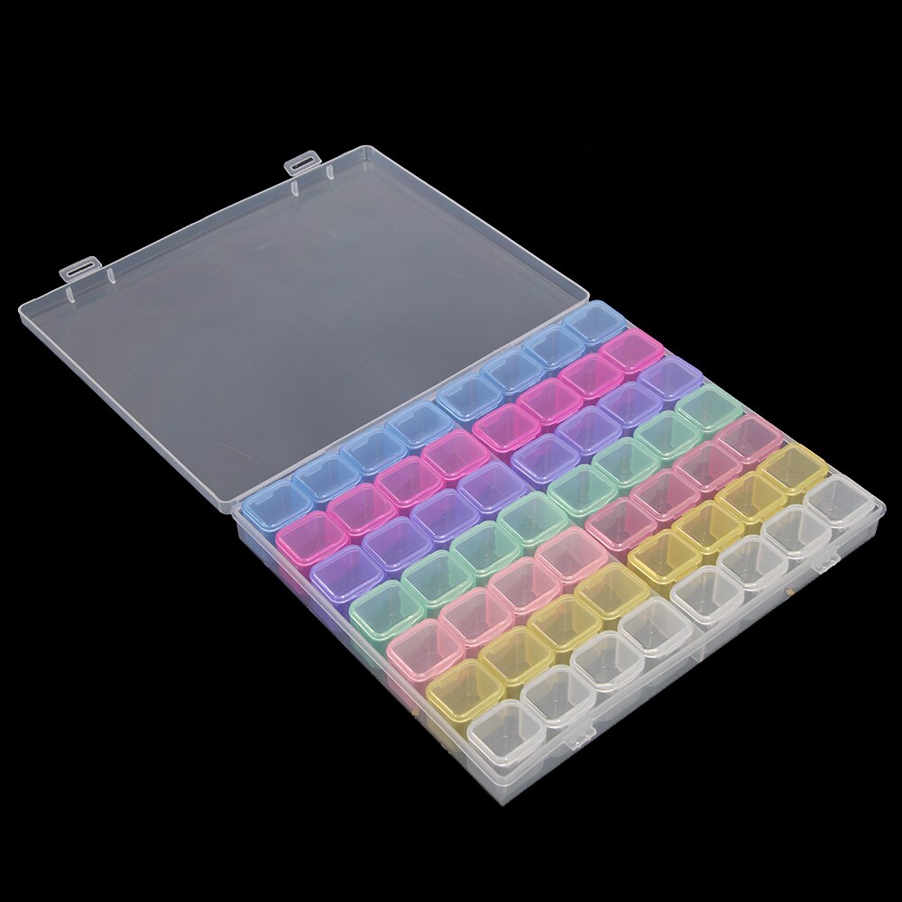 Diamond Nail Art Embroidery Tools Accessories Transparent Plastic Storage Box Diamond Painting Stone Mosaic Container Suitcase