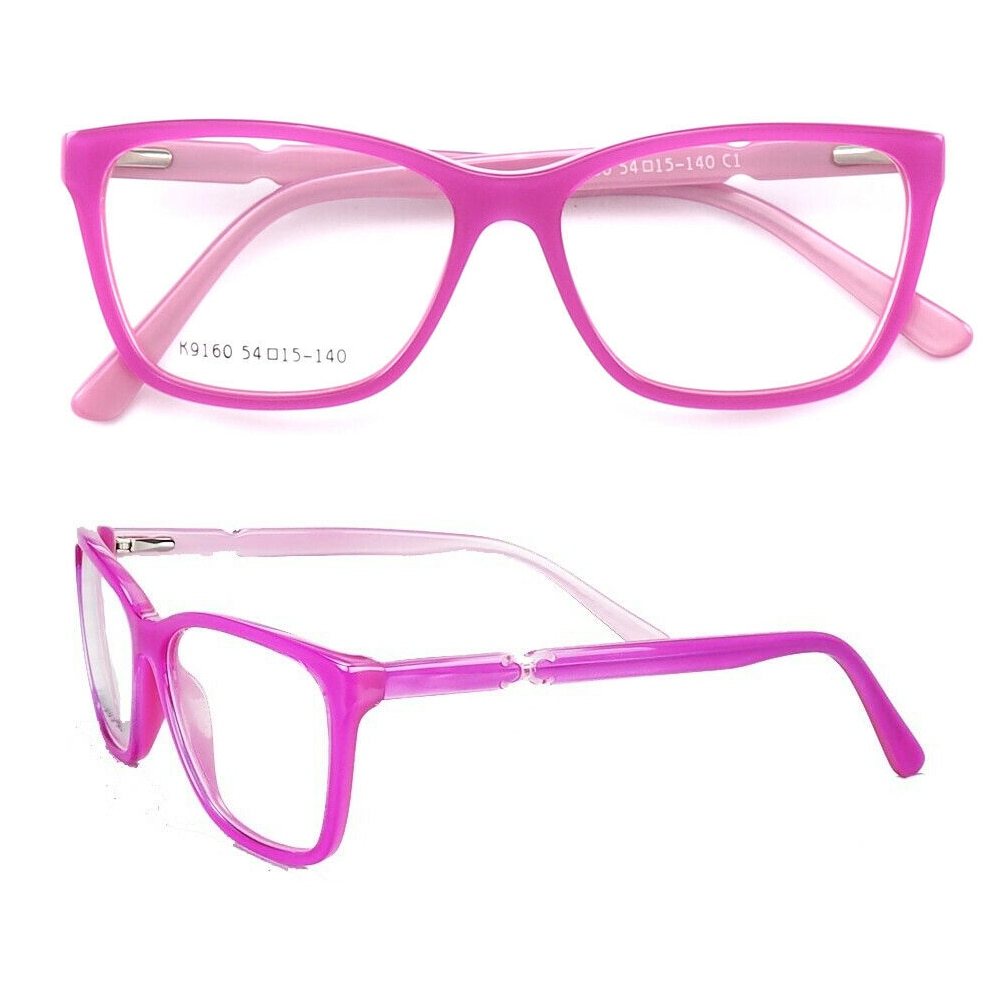 Monturas de gafas cuadradas a la para mujer, lentes ópticas con de ojo de gato, graduadas, en colores rosa, amarillo, azul y rojo