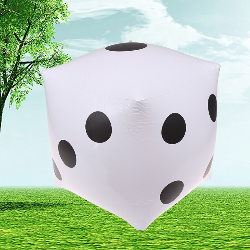 Funny Outdoor Inflatable Dice 30*30cm Swimming pool Party Supplies Kids Toys For Children Adults Game Play Cube Toys: white