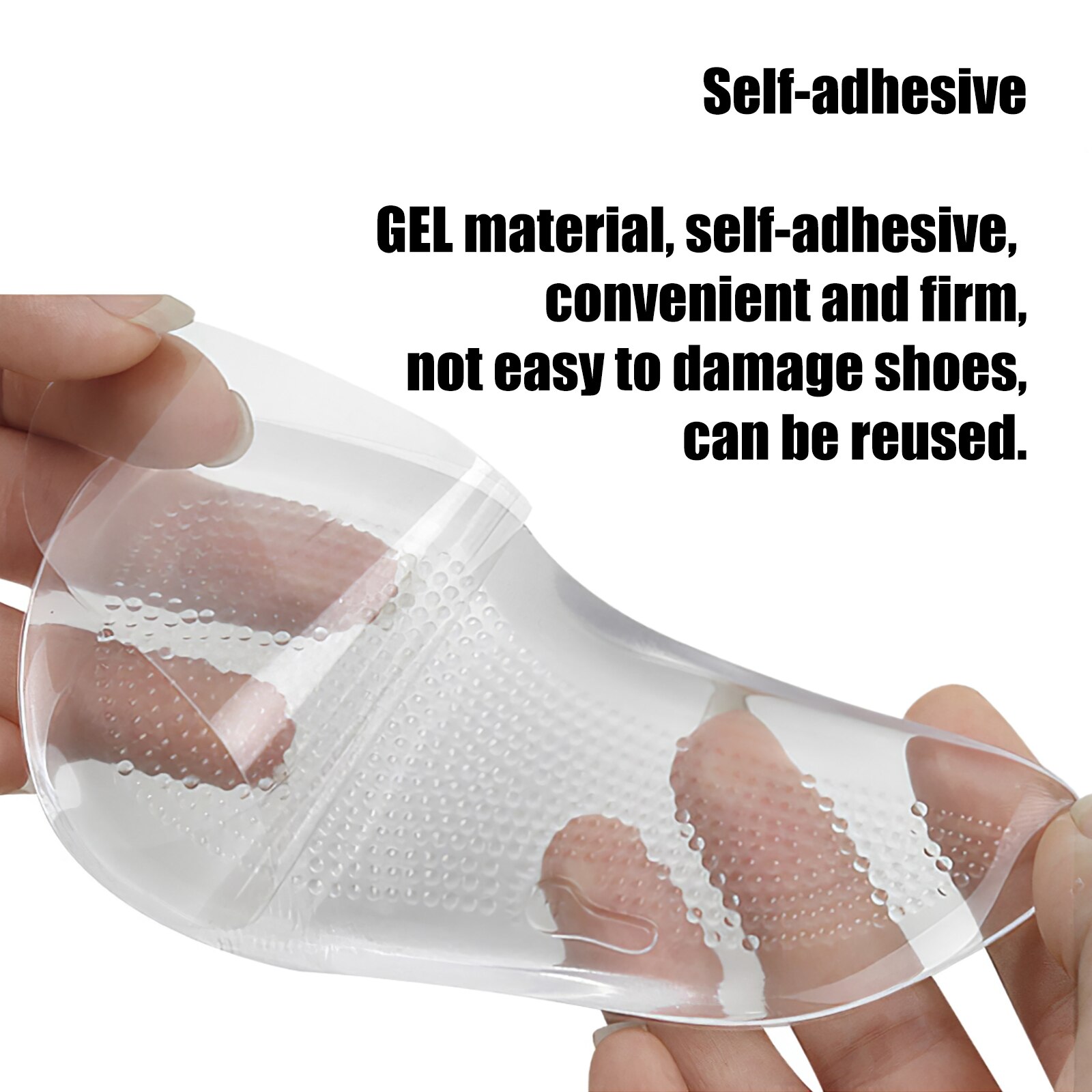 3 Pairs Arch Foot Support Soft Plantar Fasciitis Insoles Non-Deform Foot Arch Inserts Heel Support Cushions Pads for Women Men