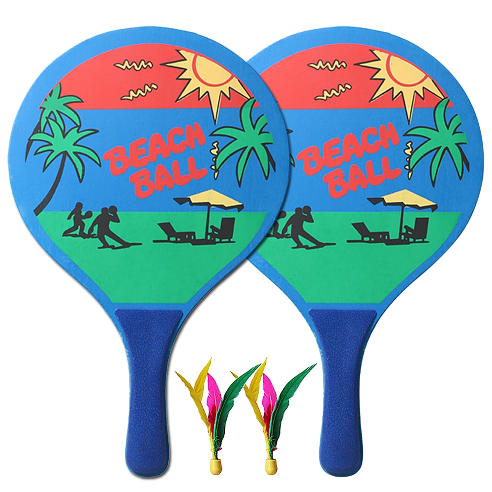 Paddle Ball Game Beach Tennis Pingpong Cricket Badminton Racket Paddles Set Indoor Outdoor Racquet Game For Kids And Adults