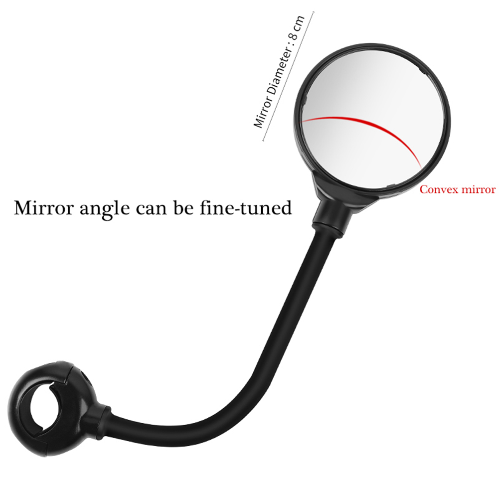 MTB Bicycle Handlebar Rearview Mirror Adjustable Angle Wide Range Back Sight Reflector Convex Rear View Mirrors