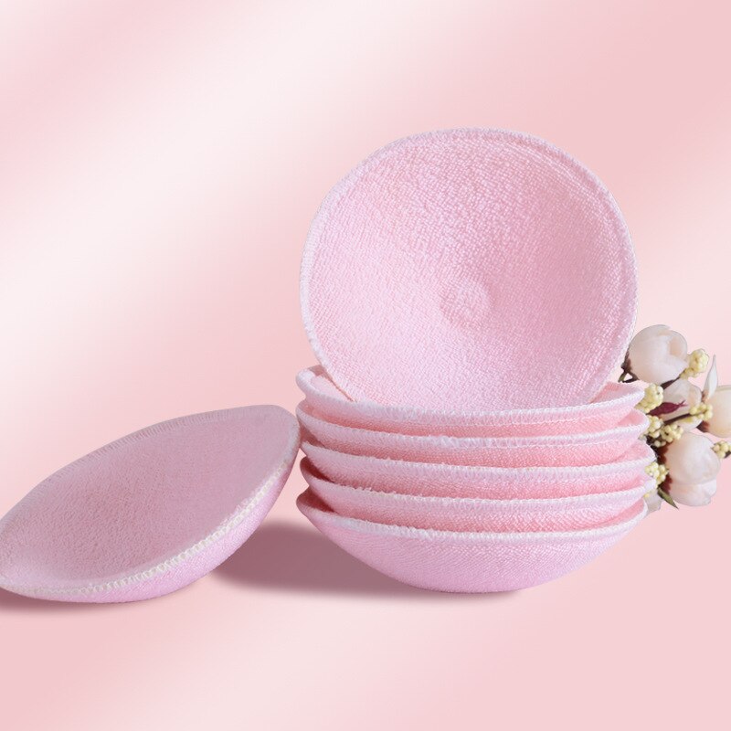 2Pcs Breast Absorbent Pads Feeding Nursing Reusable Soft Cotton Absorbent Mom Spill Prevention Pads Bra Breast Feeding Washable