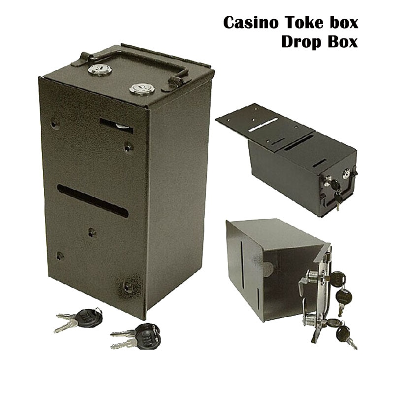 1pc Box with 2 Locks and Bill Frame Casino Toke box poker table accessories