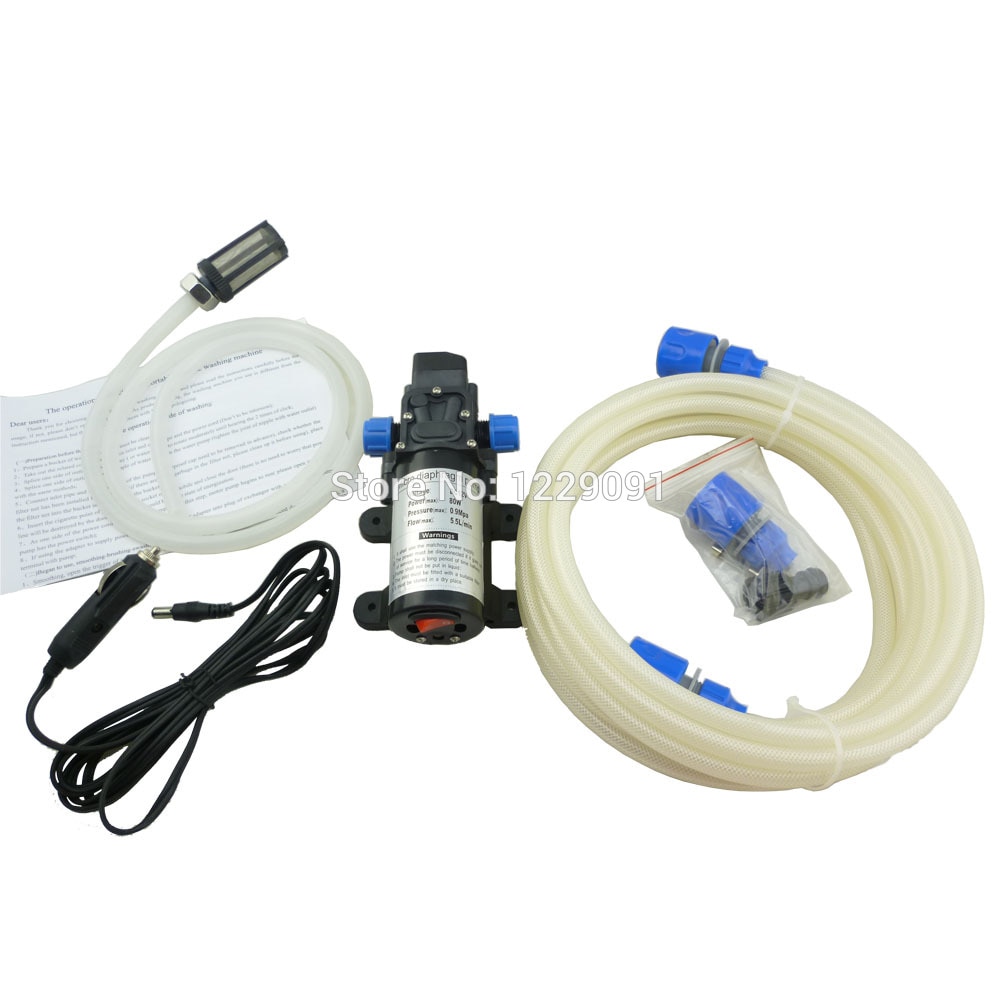 Nuotrilin 80W electric 12v 24v portable high pressure car washer washing machine 12 volt 24 vlot