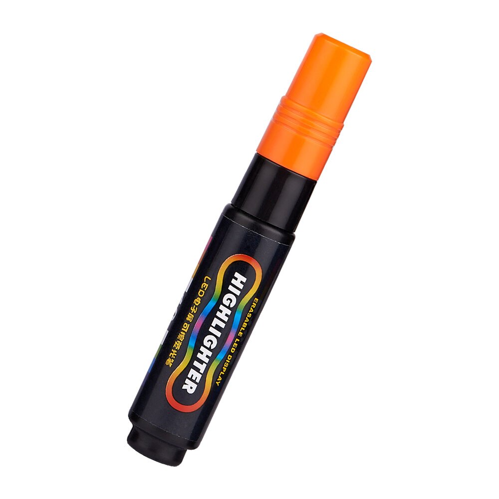 BAOKE LED electronic screen, erasable highlighter pen, poster, advertising pen, flat head color fluorescent plate pen, Mark pen: 1pcs orange
