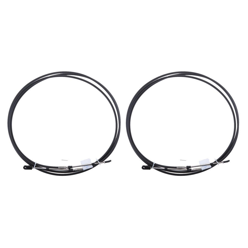 2pcs 10FT Universal Throttle Cable for Boat Inboard Engine Control Lever