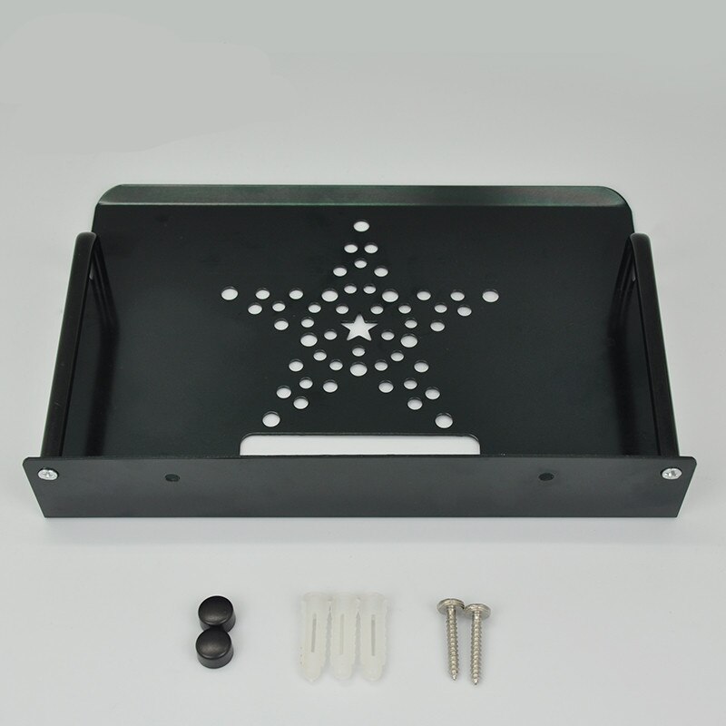 1pcs Mini Wall Mount Storage TV Box Router Shelf Set-top Box Bracket Holder Rack Aluminum Single-layer Space