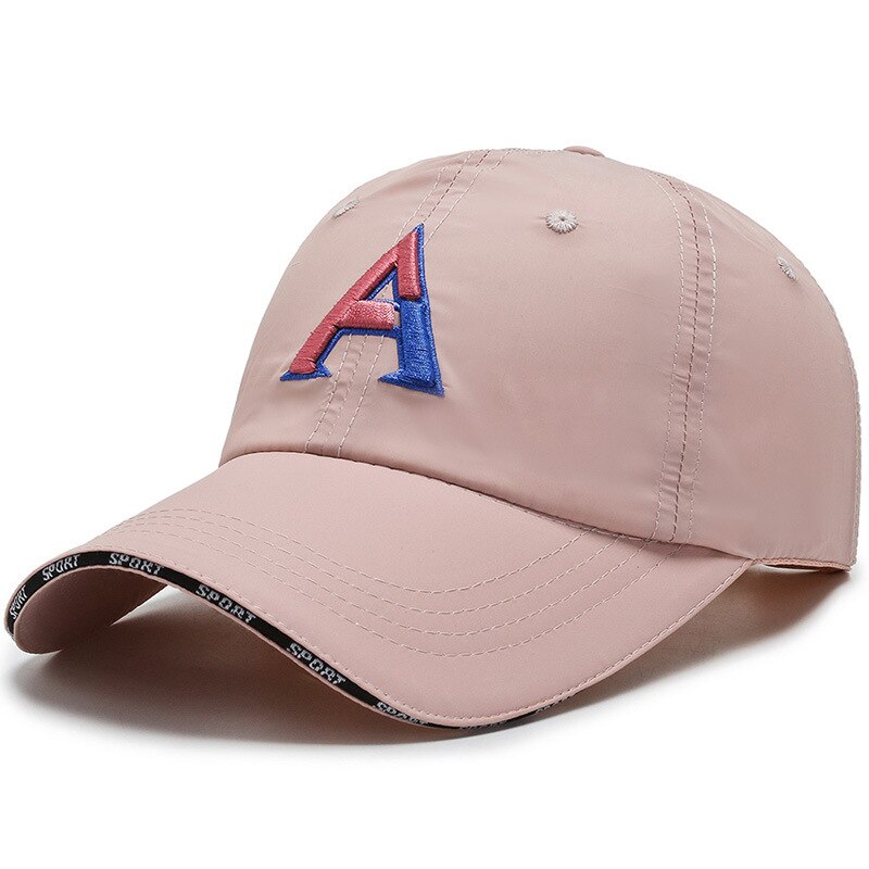 Schnell trocknend Sport Hut Männer Unisex Brief EINE Neue Outdoor Erreichte Caps Damen Sonnenschutz Baseball Kappe Frauen: Rosa