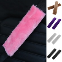 2 stuks/partij zachte pluchen veiligheidsgordelhoes schouderpad schouderriemhoes comfortabele autogordel