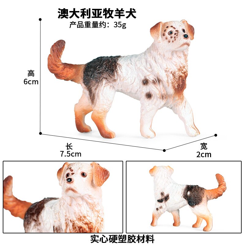 Children toy Static solid simulation animal dog model German shepherd Pomeranian pet dog car decoration ornaments: Clear