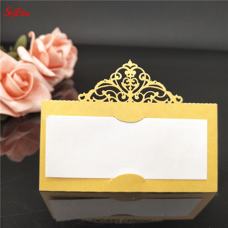 50pcs Party Table Name Wine Guest Place Cards Table Place Cards Favor Decoration Wedding Supplies Seating Decoration 8ZSH873: Gold
