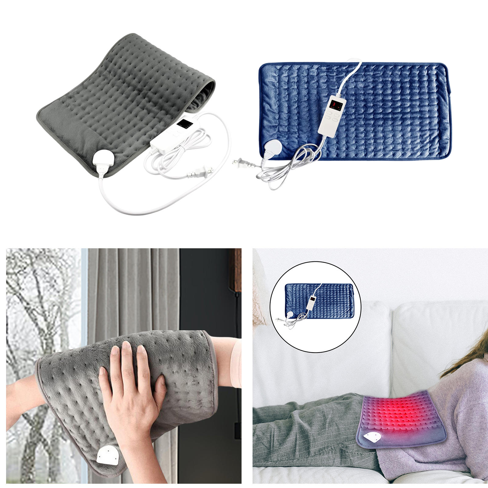 King Size Electric Heating Pad Auto Shut Off Pain Relief Fast Heating with 6 Heat Settings Thermal Wrap for Legs Cramps Abdomen