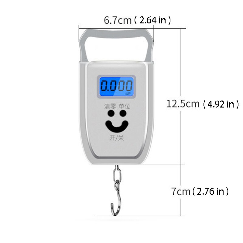 Portable Scale HD Digital Display High Accuracy Large Weighning Range 0.05~50KG LED Blue Light Display Weighter Measuring Tool
