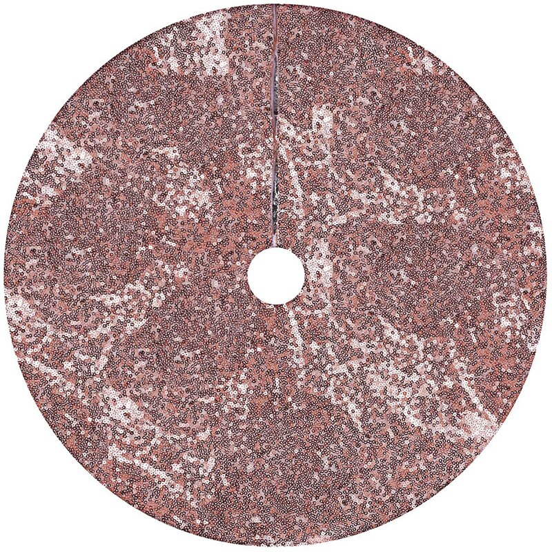 Sparkly Christmas Tree Skirts Tree Skirt Fabric Carpet Round Gold Sequin Christmas Tree Mats Beautiful Photography Tree Tool: Style2