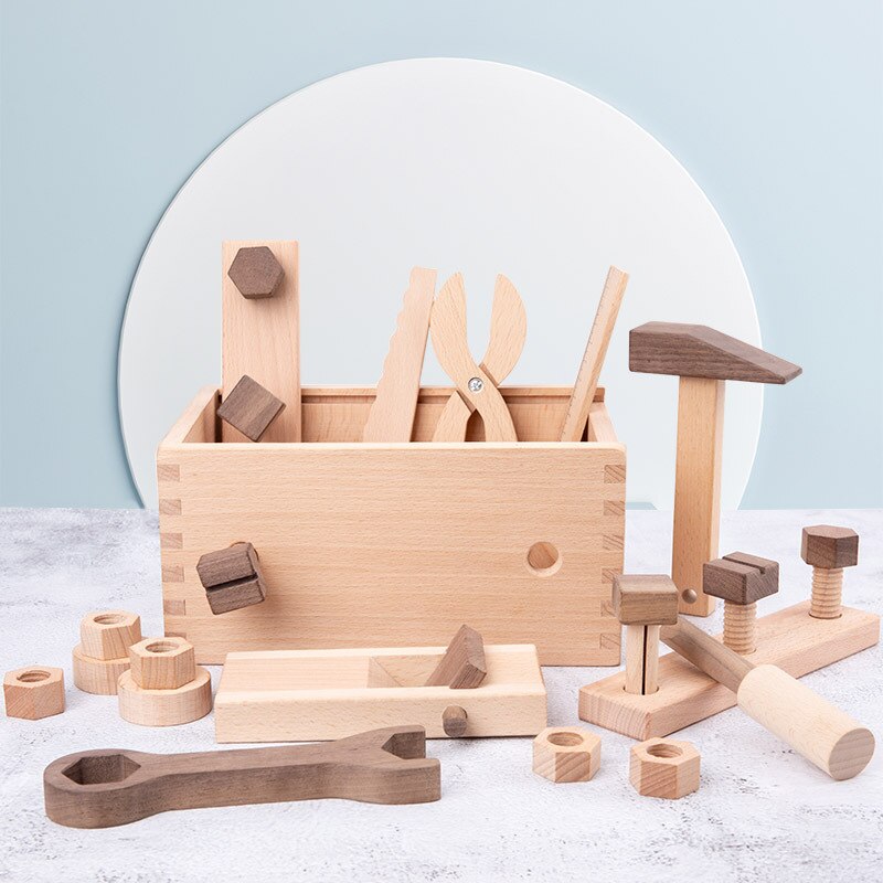 Kindermodel onderhoudsgereedschapskist baby reparatie demontage gereedschapskist speelhuis jongen speelt met 3-6 jaar oud