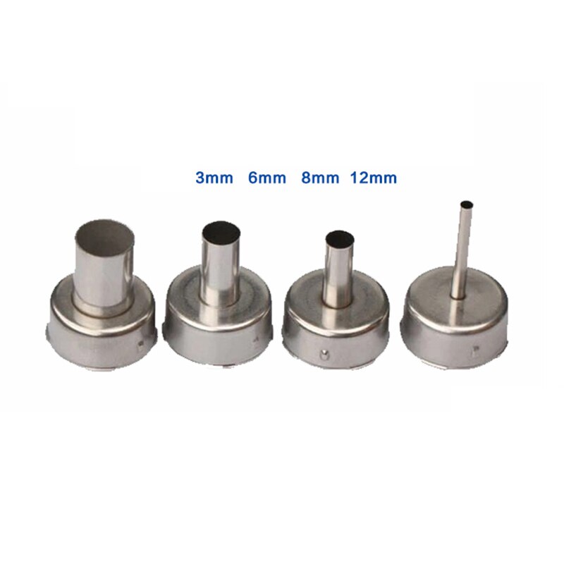 Snabb 3mm 6mm 8mm 12mm munstycken luftpistol lod byt huvud för snabb 858d 858a 705 luftlödningssvetsmunstycken