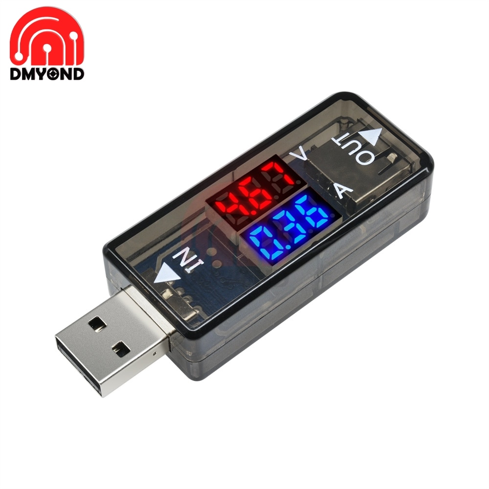 Dual Digital 3.3V 5V USB Current Measurement Charger Doctor Voltage Current Meter Volt Voltmeter