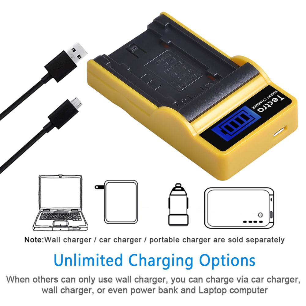3pc CGA-S006 DMW-BMA7 S006 CGR-S006E CGA S006 batería Li-Ion + cargador USB con LCD para Panasonic DMC FZ7 FZ8 FZ18 FZ28 FZ50 FZ30