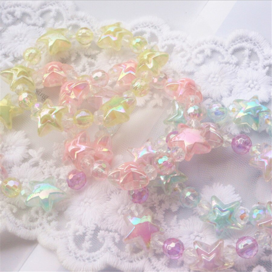 Bracelet Lolita fait à la main pour fille, couleur bonbon, perles, bijoux, D393