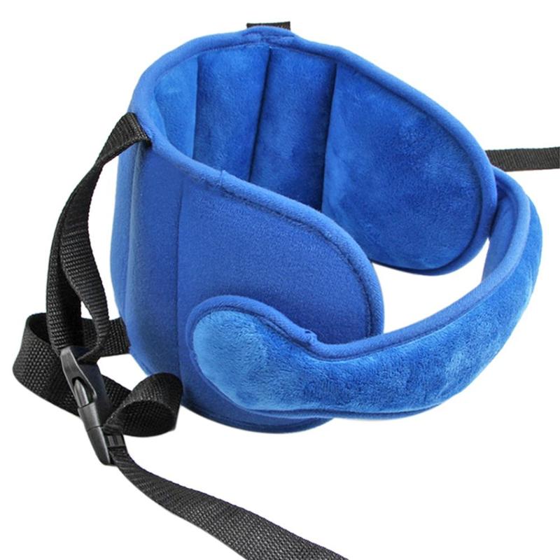 car seat head support children comfortable sleep solution safe travel neck pillow soft pillow baby stroller baby supplies: blue