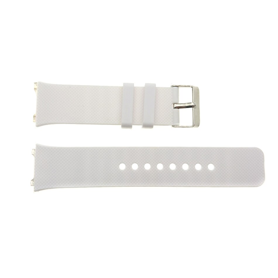 HOMEBARL Original DZ09 Smart Watch Strap DZ 09 Silicone Replacement Wrist Watch Band Strap Watchband Wristband +Free Screen Film: white / DZ09 Strap With Film