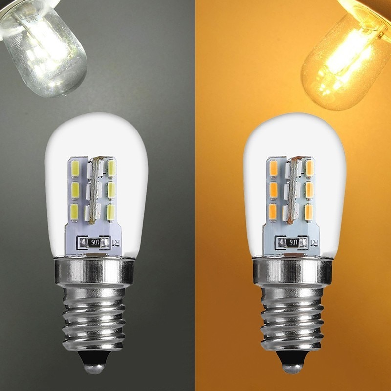 E12 2W E12 LED Hoge Heldere Led Lamp Glazen Kap Lamp Pure Warm Wit Verlichting Voor Naaimachine koelkast