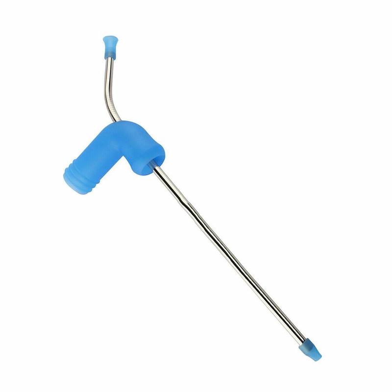 1PC Bier Schnorchel Stroh Bier Dispenser Doppel Schnorchel Trinken Bier Bar Werkzeuge Festivals Party Dispenser Unterhaltung Zubehör: 01-Blue Long
