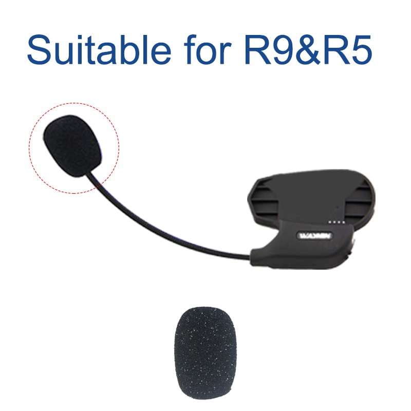Bluetooth intercom headset 3 stk mikrofon bomulds taske til  r6 og  r9 hjelm intercom bluetooth motorcykel intercom