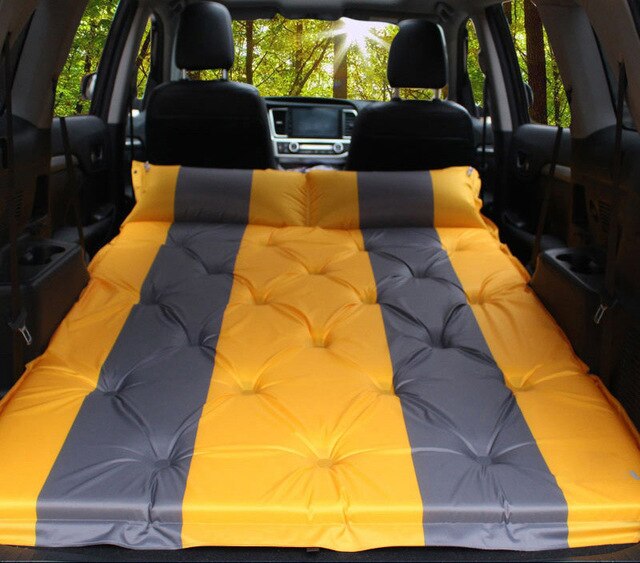 Auto Multi-Functie Automatische Air Matras Suv Speciale Auto Reizen Bed Kofferbak Luchtkussen Bed Auto Bed Volwassen Slapen mat: Bruin
