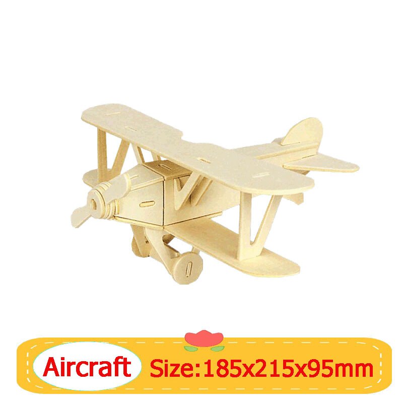 3D Puzzle Wooden Jigsaw Toys Plane Series Vehicle Model Education Toy Game For Children Wood Jigsaw Puzzles Christmas: Aircraft
