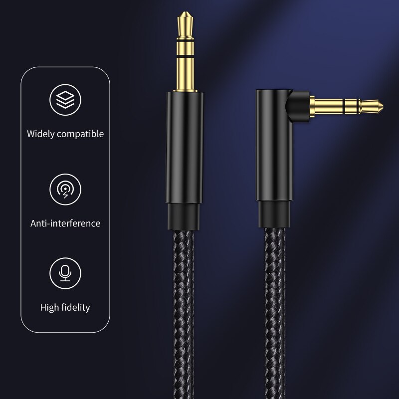 Kebiss Aux Kabel Jack 3.5 Mm Audio Kabel 3.5 Mm Jack Luidspreker Kabel Voor Jbl Hoofdtelefoon Auto Xiaomi Redmi 5 Plus oneplus 5T Aux Cord