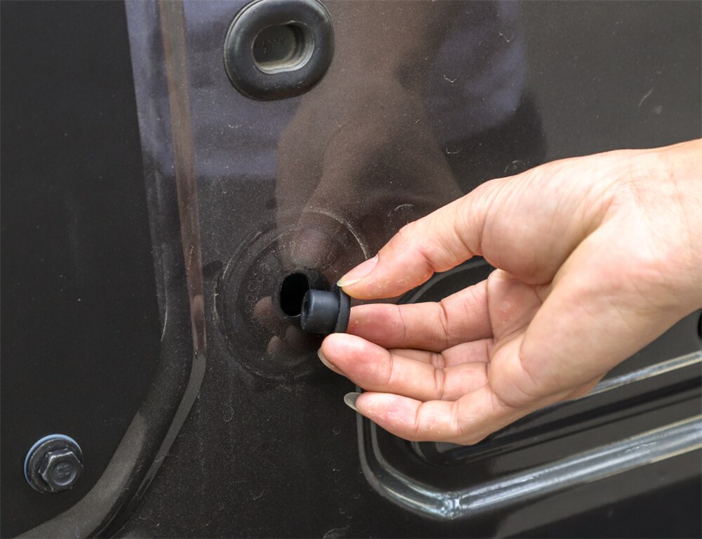 Tailgate Door Round Hole Plug Waterproof Dust Plugs for Jeep Wrangler JL Black Car Exterior Accessories