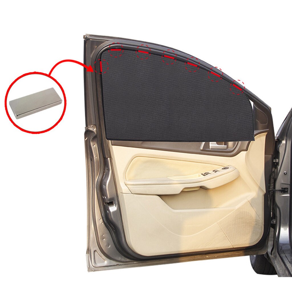 Kongyide Sombrinha sombrinha capa de Malha de Poliéster Magnético Janelas Do Carro de Tamanho Universal 4 Pçs/set tampas de sol do lado da janela