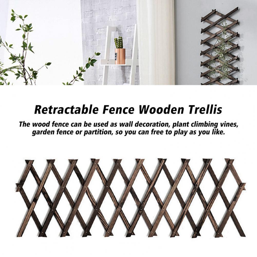 Wood Garden Decorative Fence Beautiful Natural Feeling Fence Eco-friendly Retractable Fence Decor for Home