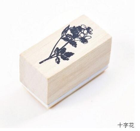 Sellos de sello de goma para álbum de fotos, sellos de madera para decoración de álbum de recortes, DIY, planta en el bosque, 1 ud.