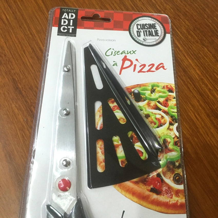Pizzasaks kutter rustfrit stål skarp pizzasaks med aftagelig spatel multifunktionel køkken saks