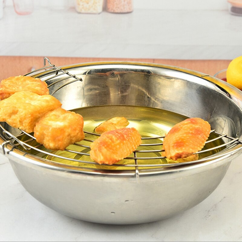304 Stainless Steel Semicircular Oil Rack Kitchen Multifunctional Frying Oil Rack Heat Insulation Rack Steaming Rack