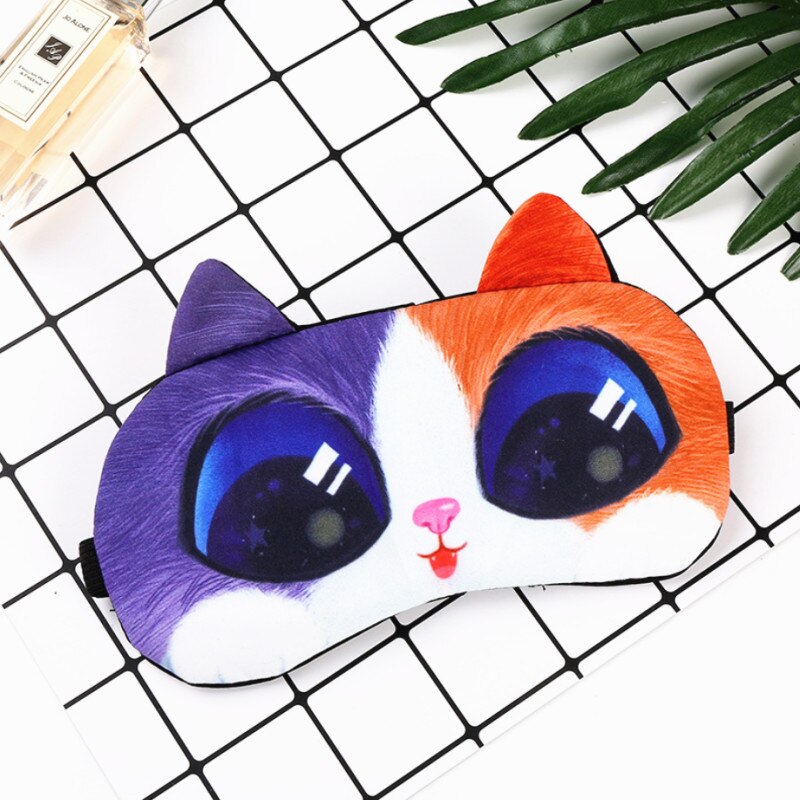 Masque oculaire pour hommes et femmes, bandeau pour les yeux, ombre en sommeil naturel, Patch pour les yeux, mignon chat et chien, bandeau doux, voyage