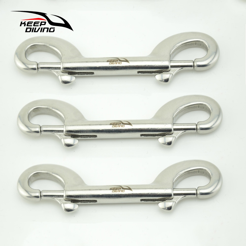 KEEP DIVING 316 Stainless Steel Scuba Diving Double Ended Hook BCD Chioce Snap Bolt kit Quick Draw