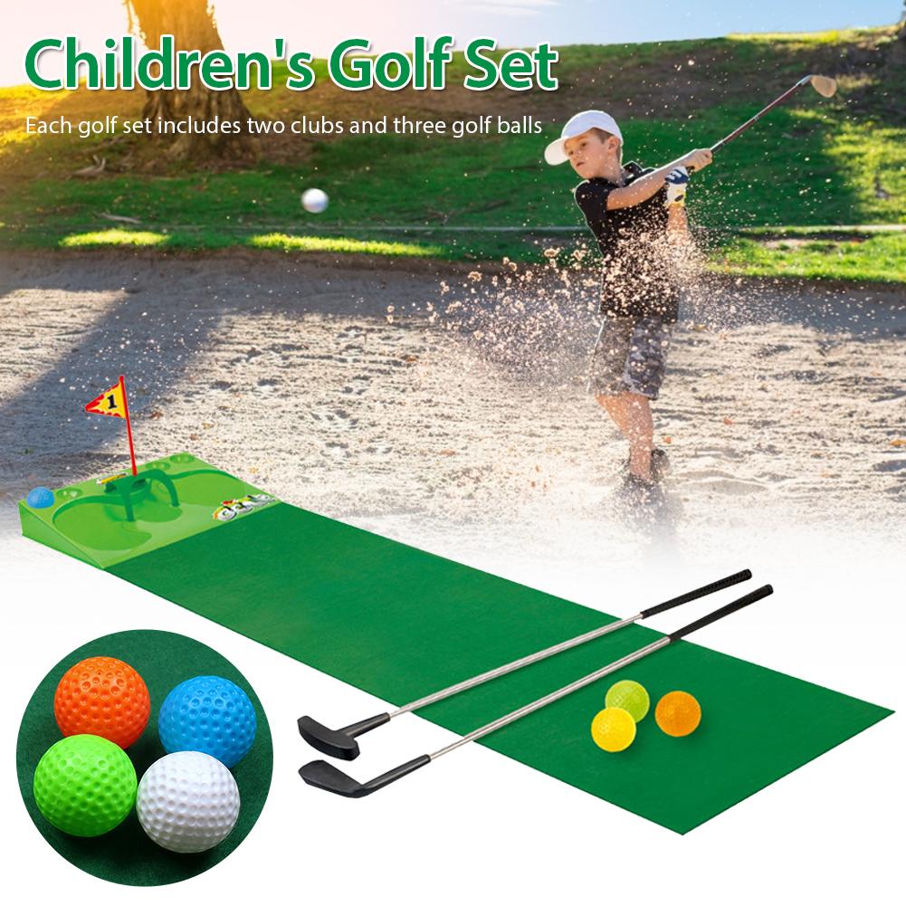 Minigolf träningssats golfboll sport plast golfklubb för barn golfbord med flagga barn sportspel