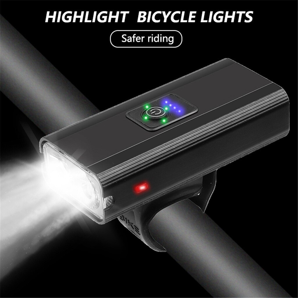 Fietsverlichting Verlichting Usb Oplaadbare T6 Led Fiets Outdoor Front Light Mountainbike Head Rear Waterdichte Lamp Fiets Licht #