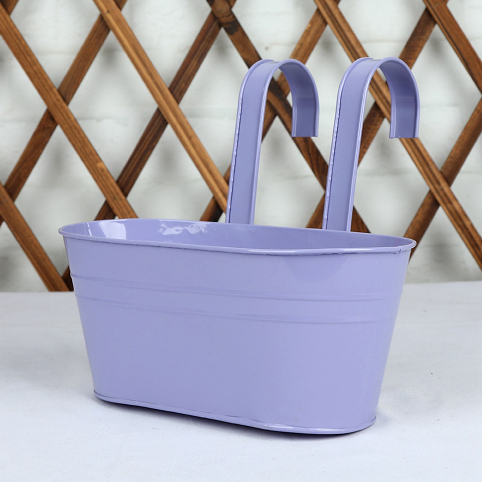 Buitenplanten Plantenbak Zwart Metaal Ijzer Hangende Bloempotten Dekken Leuningen Hek Emmers Moderne Boho Stijl Wandmontage Raamdoos: Donkergrijs