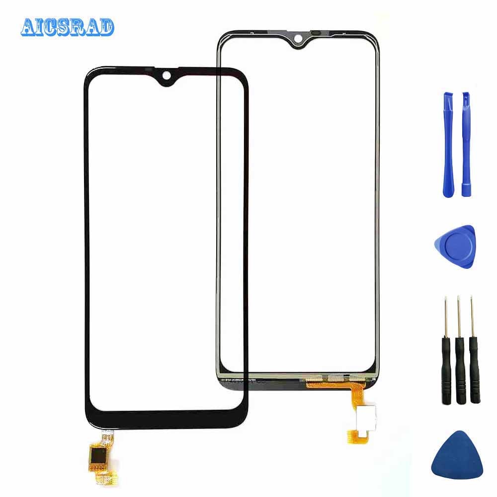 Aicsrad Originele Front Buitenste Glas Voor Oukitel C15 Pro Touch Panel Touch Screen Digitizer Sensor Vervanging C 15 + Gereedschap