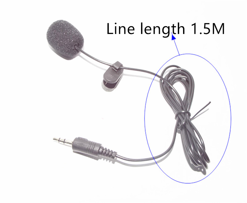 Mini Portable Microphone Handle Clip-on Lapel Recording Stereo Wired For Phone Laptop Studio Microphones 1.5M