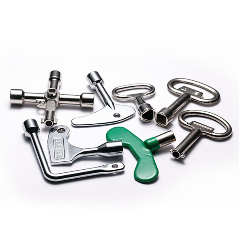 1PCS HSR/Metro Trains Triangle Key Lock Elevator Door Key Multifunction Electric Cabinet keys Universal Cross Key Trash Bin Key